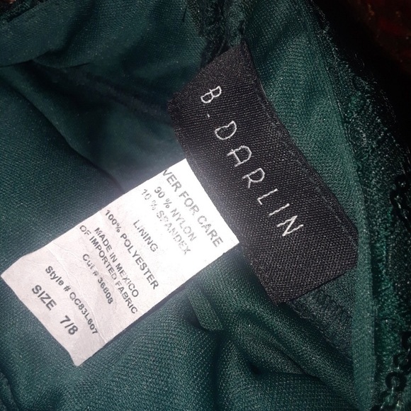 B. Darlin Emerald Dress...Size 7/8. - Picture 3 of 3